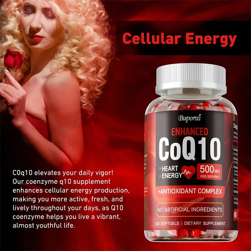 CoQ10 Supplement - Super Absorption, Antioxidant, Good for Heart Health and Energy Production, Coenzyme Q10 Vitamin