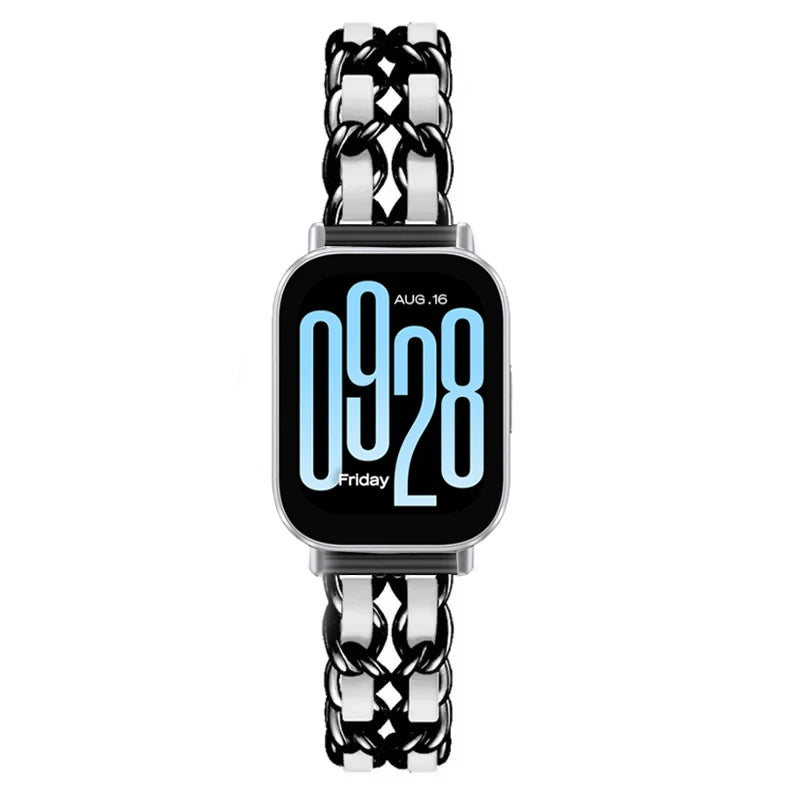 Luxury Leather+metal Band For Xiaomi Redmi Watch 5 Active Wristband Strap For Redmi Watch 5 Lite Correa 22mm Bracelet Accessorie