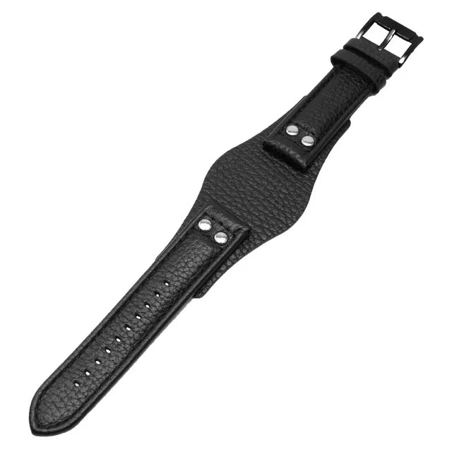 Leather Watch Strap for Fossil CH2564 CH2565 CH2891CH3051 Wristband 22mm 20mm Black Brown Tray Watchband with Rivet Style