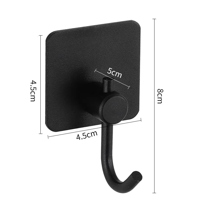 Adhesive Wall Hooks Towel Holder Door Key Cloth Coat Bathroom Robe Hanger Kitchen Hardware Rack Bag Hook Organizer For Hanging