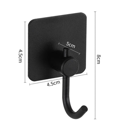 Adhesive Wall Hooks Towel Holder Door Key Cloth Coat Bathroom Robe Hanger Kitchen Hardware Rack Bag Hook Organizer For Hanging