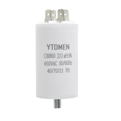 CBB60 Motor Capacitors with Screw Double Insert 450V AC Starting Capacitor 4uF~60uF capacitance for Air Compressor Water Pump