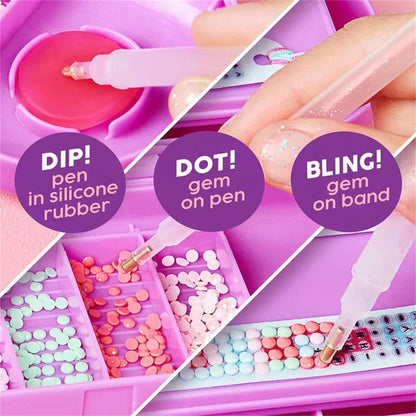 Handmade Diamond Painting Wristband Adjustable Creative Bracelet Wrist Strap Kids Girls Jewelry Diamond Embroidery Kits DIY Art