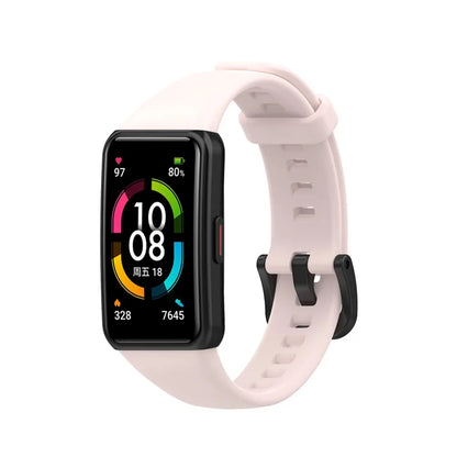 Soft Silicone Sport Strap for Huawei Band 7/6/6 pro Smart Wristband Replacement Bracelet For Huawei Honor Band 6 Belt