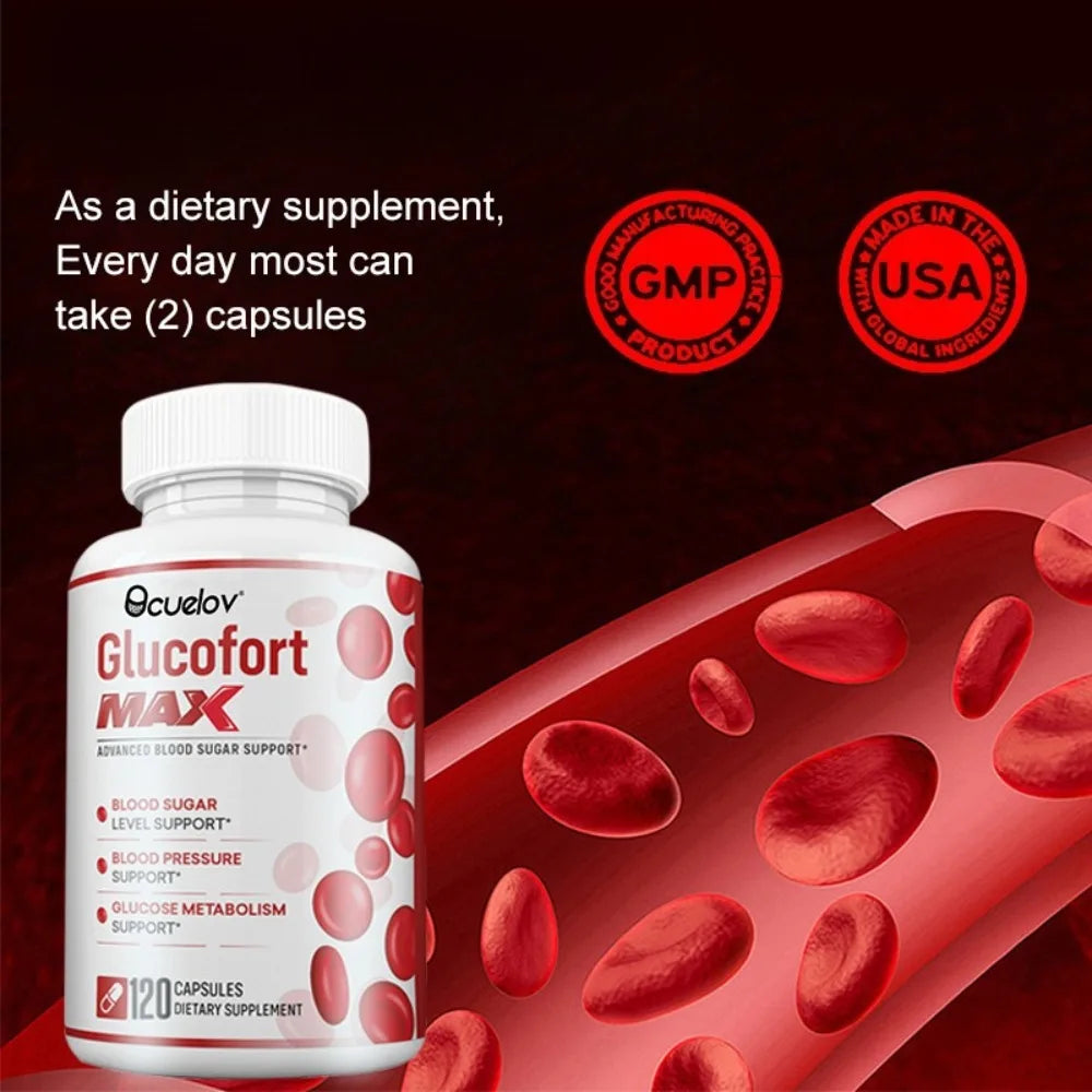 Glucofort Supplement Capsule with Vitamin C, Ginseng, Advanced Blood Sugar Support, Promotes Immune, Boosts Metabolism