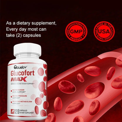 Glucofort Supplement Capsule with Vitamin C, Ginseng, Advanced Blood Sugar Support, Promotes Immune, Boosts Metabolism