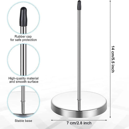 Desk Receipt Holder Stainless Steel Straight Rod Paper Memo Holder Stick For Bill Receipt Kitchen Accessories