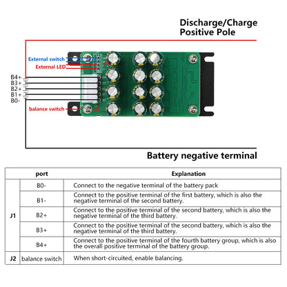 4S 5.5A Active Balancing Board For Capacitors Ternary Iron-Lithium Pressure Difference Balance Capacity Repair Energy Transfer