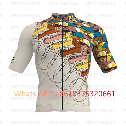 SLp Men Cycling Jersey Classic Cycling Racing Tops Short Sleeve Cyclist Clothes Shirt Maillot Summer Bicycle Bike Wear SLOPLINE