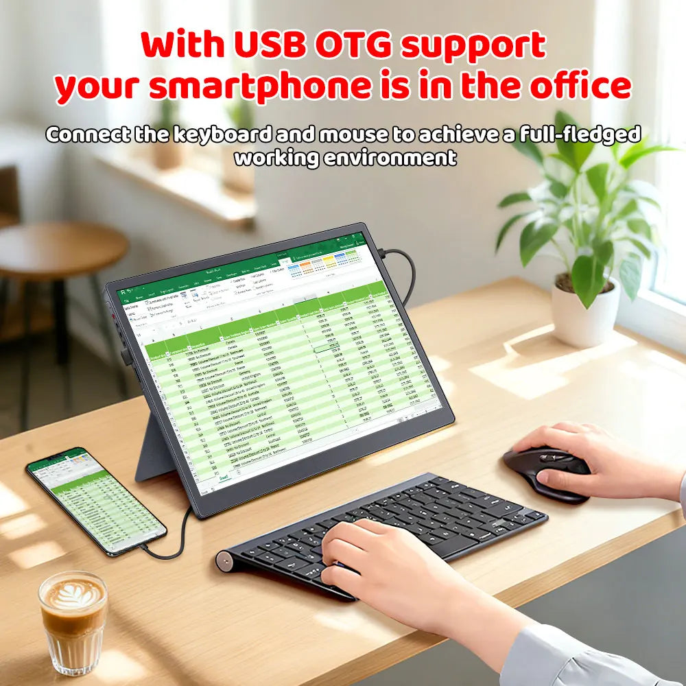 HAILESI S123 Portable monitor 12.3 inches, 2.4K,2400x1600,Switch 2 Dock Not Required,OTG Compatible, 3:2 Screen 380nit