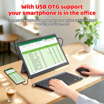 HAILESI S123 Portable monitor 12.3 inches, 2.4K,2400x1600,Switch 2 Dock Not Required,OTG Compatible, 3:2 Screen 380nit