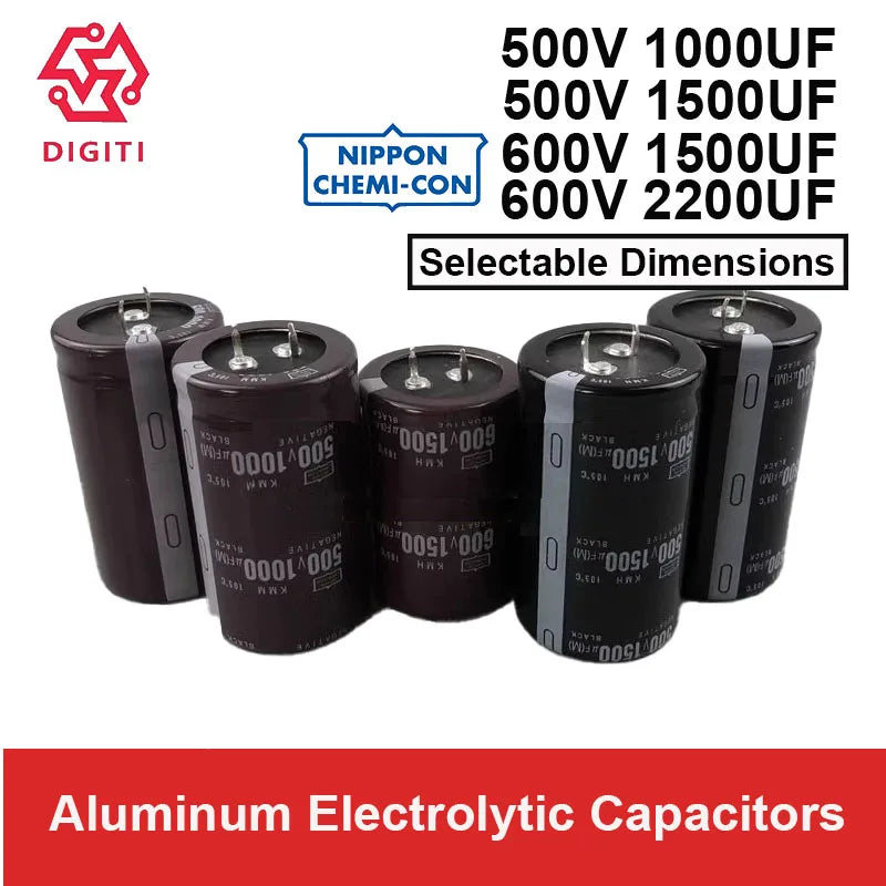 Snap-In Aluminum Electrolytic Capacitors Chemi-Con 500V1000UF 500V1500UF 600V1500UF 600V220UF  25X35 25X50 30X40 30X50 30X60 35X