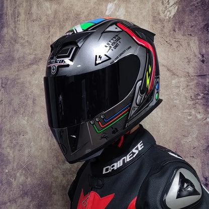Best selling motorcycle helmet double lens built-in sun visor racing full helmet cascos DOT approved motocross helmet capacete