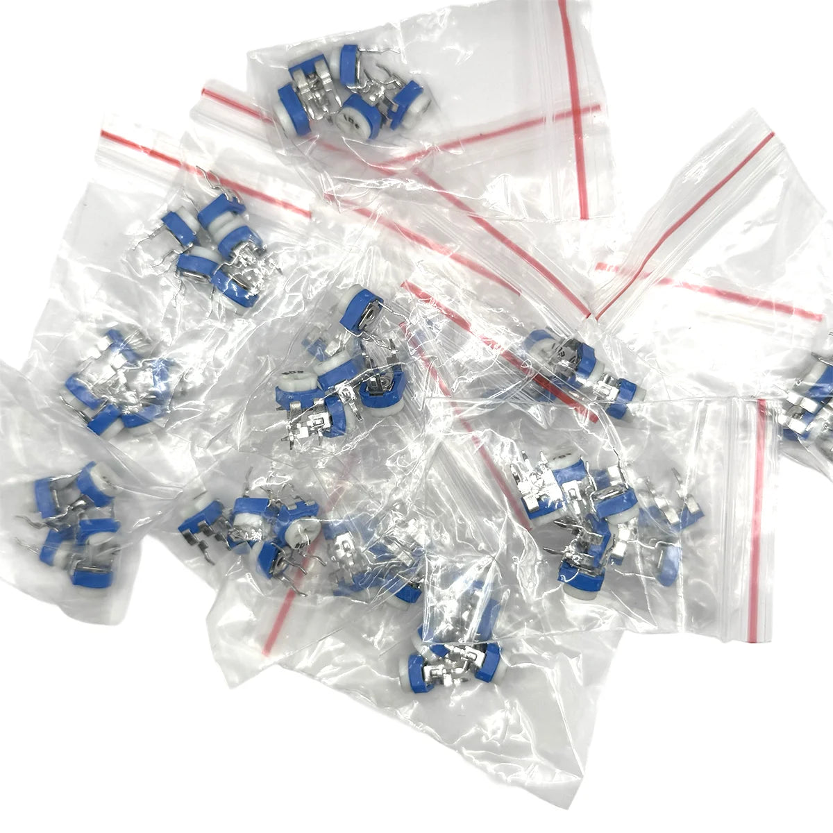 65PCS Trimmer Potentiometer RM065 Adjustable Resistance 100R~1M Potentiometers 1K 5K 10K 20K 50K 100K 500K 1M Variable Resistors
