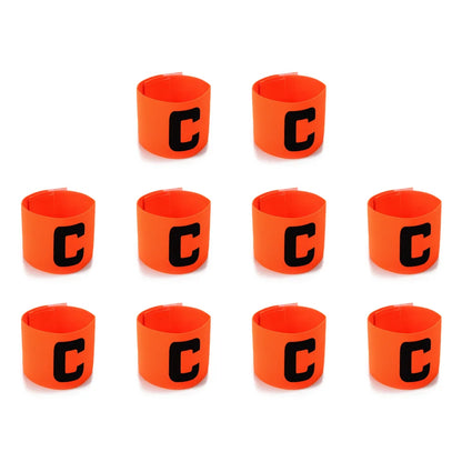 10PCS Football Captain Armband Soccer Arm Band Leader Competition Gift Soccer Captain Armband Football Training Accessories