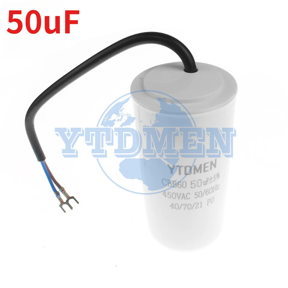 CBB60 Capacitor 450V AC Motor Run Capacitors 4UF 6UF 8UF 10UF 12UF 18UF 20UF 30UF 40UF 50UF 60UF for Washing Machine, Water Pump