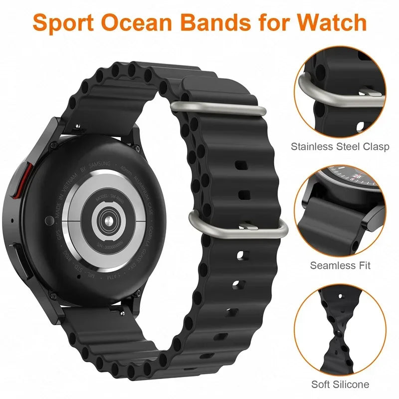 22mm For Huawei Watch GT5 46mm Strap Silicone Sport Wristband 18mm Band For Huawei Watch GT5 41mm GT4 41mm Ocean Watchband
