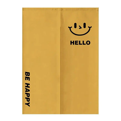 Nordic Creative Happy Face Door Curtain Home Decorations Hanging Curtains Kitchen Bathroom Partition Curtain Japanese Noren