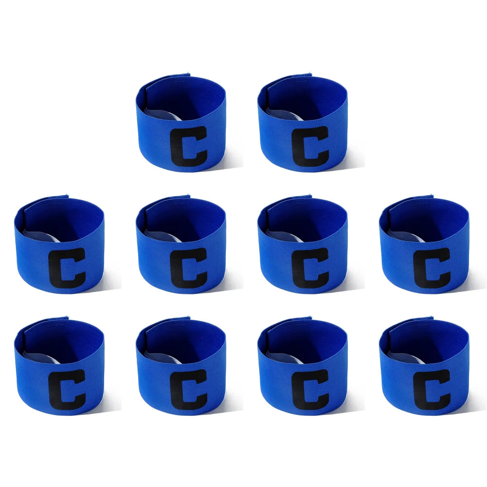 10PCS Football Captain Armband Soccer Arm Band Leader Competition Gift Soccer Captain Armband Football Training Accessories