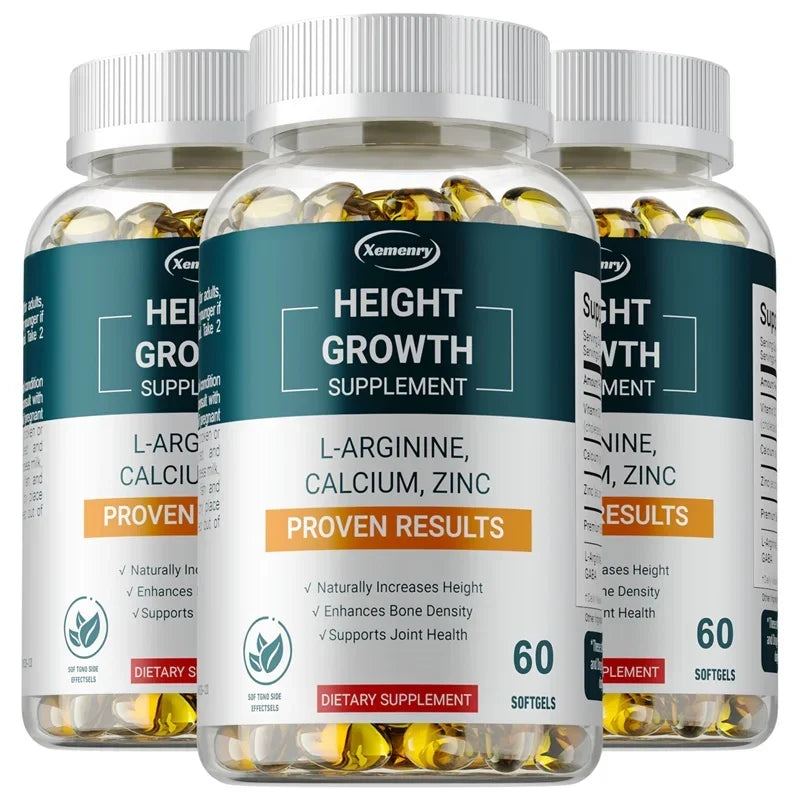 Height Growth Supplements - Supports Bone and Joint Health, Natural Height Growth, Promotes Absorption, and Boosts Immunity