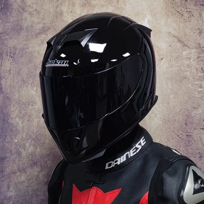 Best selling motorcycle helmet double lens built-in sun visor racing full helmet cascos DOT approved motocross helmet capacete