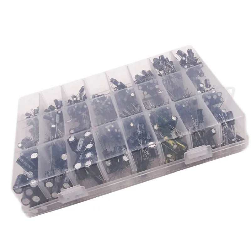 500PCS 10V 16V 25V 50V Electronic Kit 0.1uF-1000uf 24Values elektronik Electrolytic Capacitor Mixed DIP Electrolyte Capacitors