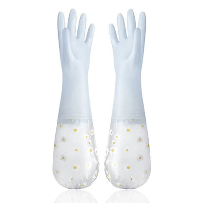 Waterproof Housework Cleaning Gloves Kitchen Cleaning Latex Household Dishwashing Laundry Gloves Wear Resistant Rubber Gloves
