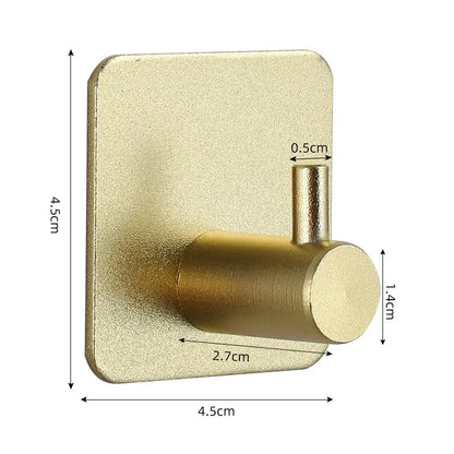 Adhesive Wall Hooks Towel Holder Door Key Cloth Coat Bathroom Robe Hanger Kitchen Hardware Rack Bag Hook Organizer For Hanging