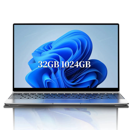 14.1 Inch Gaming Laptop Ultra Slim 32GB 2TB SSD Windows 11 Intel Core i7 8650U PC Gamer Office Notebook 1920x1080 HD Max