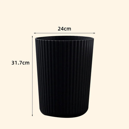 Trash Can Plastic Wastebasket Round Garbage Container Bin for Bathroom Kitchen Bedroom Home Office College Dorm