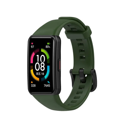 Soft Silicone Sport Strap for Huawei Band 7/6/6 pro Smart Wristband Replacement Bracelet For Huawei Honor Band 6 Belt