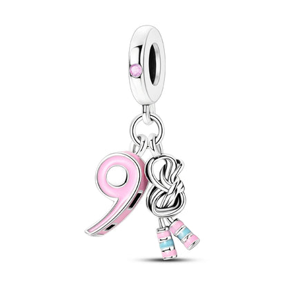 Passionate 925 Silver Dumbbell Badminton Soccer Sport Charms Beads Fit Pandach 925 Original Bracelet DIY Jewelry Graduation Gift
