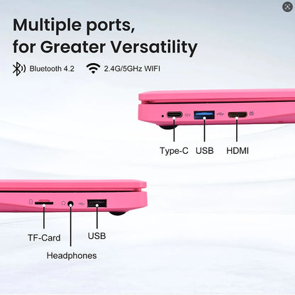 Windows11 Laptop 10.1inch Notebook Computer Learning Laptop Netbook for Kids Men Women (8GB/128GB)