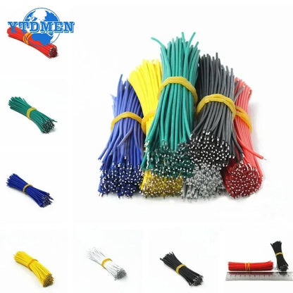 100/120pcs Tin-Plated Electronic Wires Breadboard PCB Jumper Wire 24AWG / 26AWG 6Color Red Blue Green White Yellow Black Diy Kit