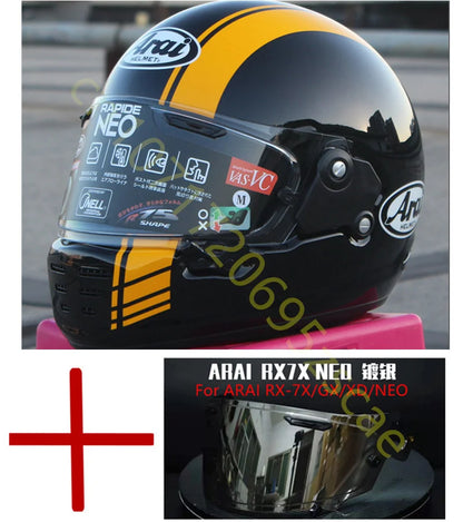 RAPIDE NEO Japanese Mode Full Face Helmet,For Harley Motorcycle And Cruise Motorcycle Protective Helmet,Bright Black Yellow