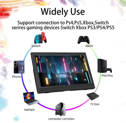 The 11.6-inch portable monitor supports gaming screens on laptops, PCs, Xbox, and Switch. Touchable