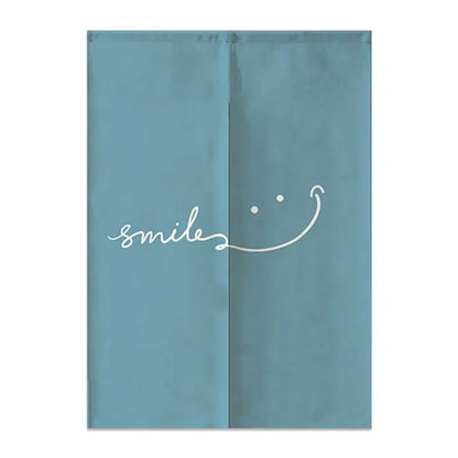 Nordic Creative Happy Face Door Curtain Home Decorations Hanging Curtains Kitchen Bathroom Partition Curtain Japanese Noren