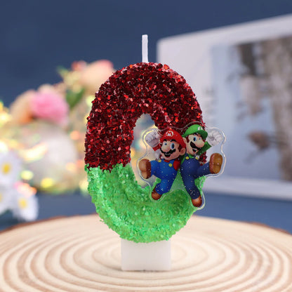 2027 Creative Glitter Number Candles 0-9 Birthday Cake Topper Decor for Kids Adults Party Supplies