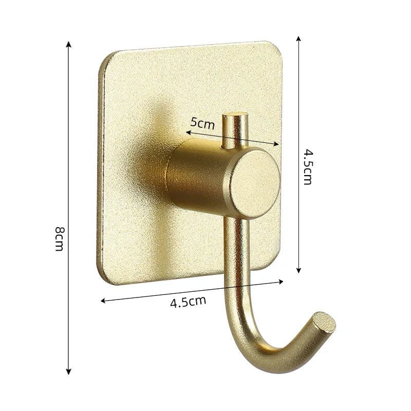Adhesive Wall Hooks Towel Holder Door Key Cloth Coat Bathroom Robe Hanger Kitchen Hardware Rack Bag Hook Organizer For Hanging