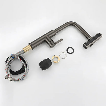 Kitchen Washbasin Faucet Four Gears Hot And Cold Sink Faucet Telescopic Waterfall Pullout Faucet Splash-Proof Various Countertop
