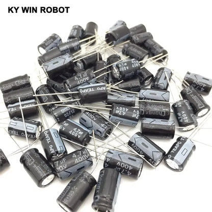 20PCS Electrolytic Capacitors 400V 4.7UF 8*12 8X12MM 4.7UF DIP Aluminum electrolytic capacitor