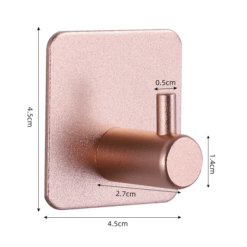 Adhesive Wall Hooks Towel Holder Door Key Cloth Coat Bathroom Robe Hanger Kitchen Hardware Rack Bag Hook Organizer For Hanging