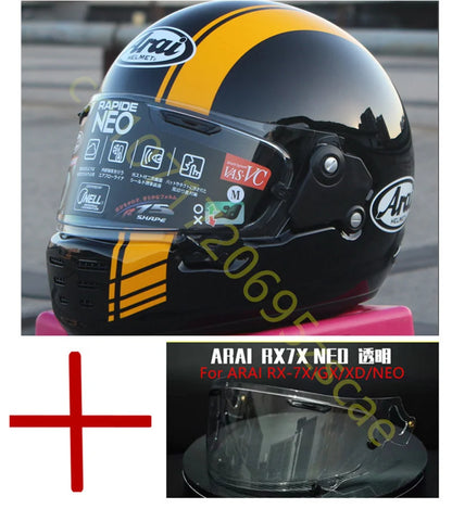 RAPIDE NEO Japanese Mode Full Face Helmet,For Harley Motorcycle And Cruise Motorcycle Protective Helmet,Bright Black Yellow