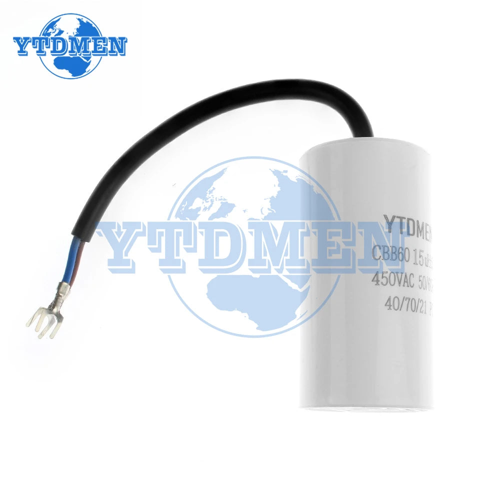 CBB60 Capacitor 450V AC Motor Run Capacitors 4UF 6UF 8UF 10UF 12UF 18UF 20UF 30UF 40UF 50UF 60UF for Washing Machine, Water Pump