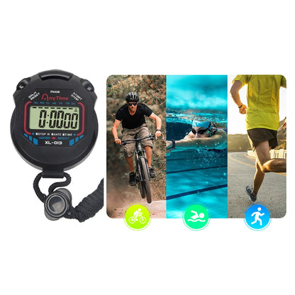 Handheld Digital Sports Counter Chronograph Timer Waterproof Alarm Stopwatch for Football Basketball Running Swimming Fitness