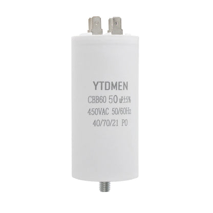 CBB60 Motor Capacitors with Screw Double Insert 450V AC Starting Capacitor 4uF~60uF capacitance for Air Compressor Water Pump