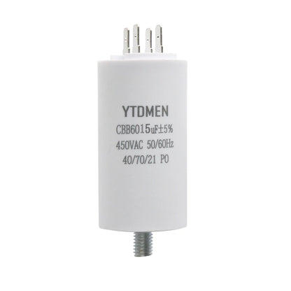 CBB60 Motor Capacitors with Screw Double Insert 450V AC Starting Capacitor 4uF~60uF capacitance for Air Compressor Water Pump