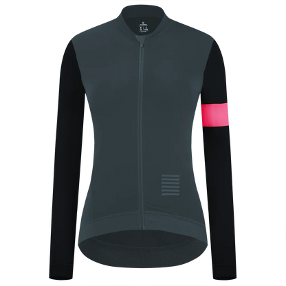 YKYW Women's Windbreak Thermal Fleece Jacket Pro Team Long Sleeve Cycling Jersey MTB Bike Maillot T Shirt Bicycle Clothing
