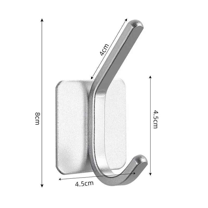Adhesive Wall Hooks Towel Holder Door Key Cloth Coat Bathroom Robe Hanger Kitchen Hardware Rack Bag Hook Organizer For Hanging