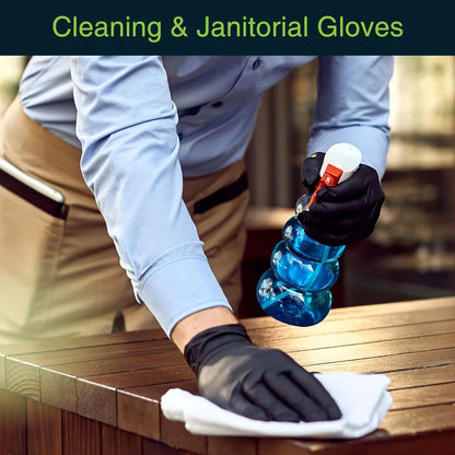 100/50/20PCS Bagged Black Pvc Nitrile Disposable Cleaning Gloves Waterproof Kitchen Cleaning Tattoo Hairdressing Gloves S/M/L/Xl